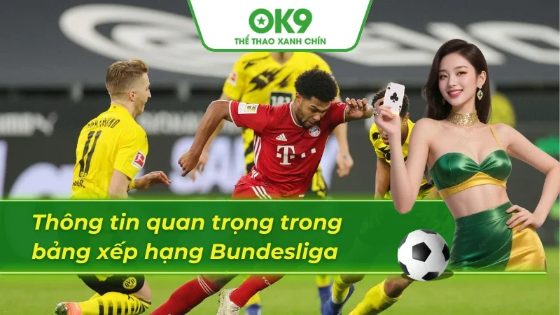 Các dữ kiện quan trọng từ bảng xếp hạng bóng đá Đức