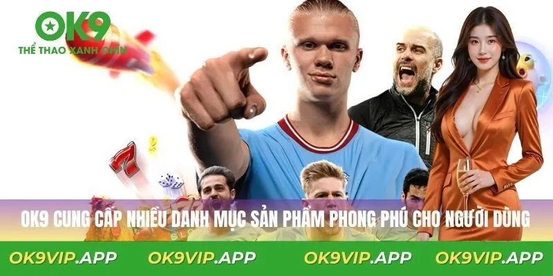 OK9 cung cấp nhiều danh mục sản phẩm phong phú cho người dùng